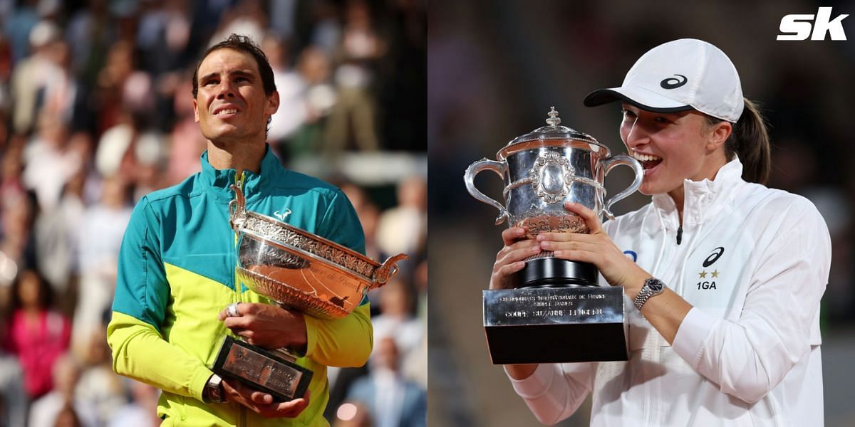 Rafael Nadal and Iga Swiatek are the defending singles champions at the 2023 French Open