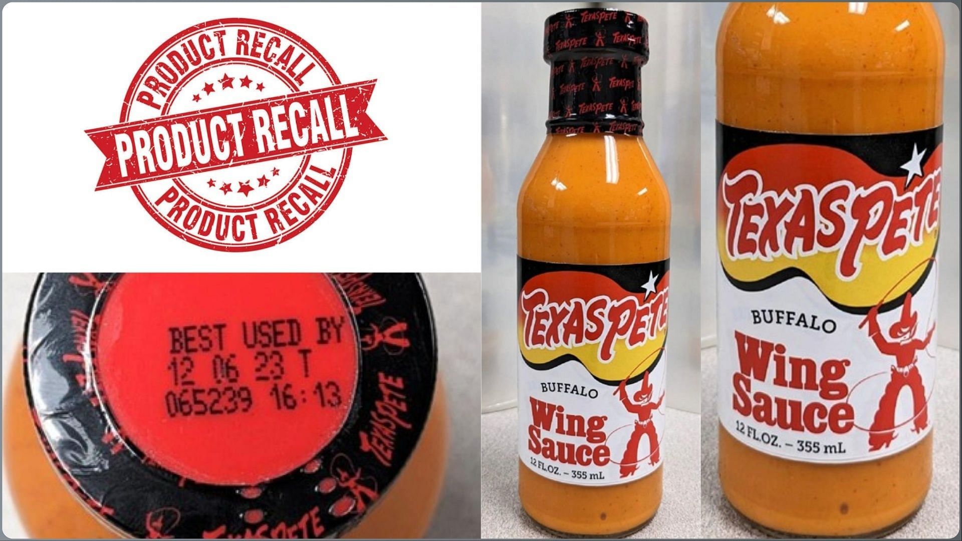 T.W. Garner Food Company recalls Texas Pete Buffalo Wing Sauce over undeclared soy allergen concerns (Image via FDA)