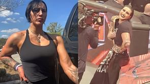 Watch: Rhea Ripley walks out of WWE interview holding male superstar's hand