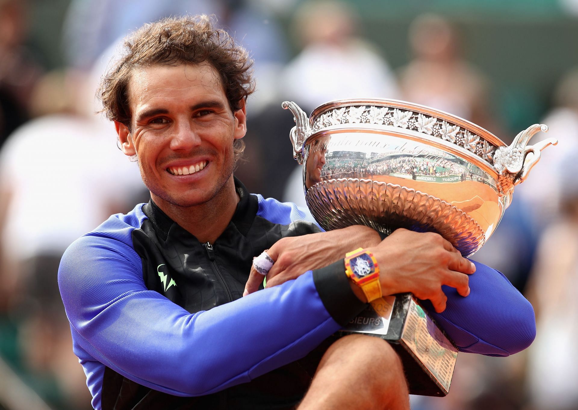 Rafael Nadal at the 2017 French Open.