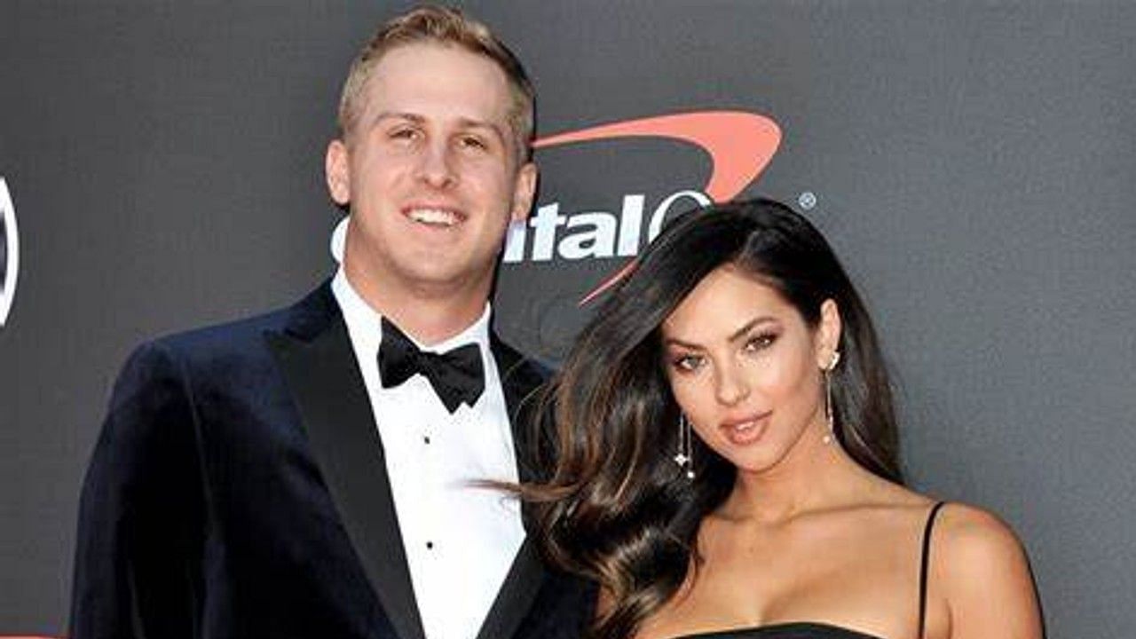 Detroit Lions quarterback Jared Goff and his fiancee, Sports Illustrated model Christen Harper