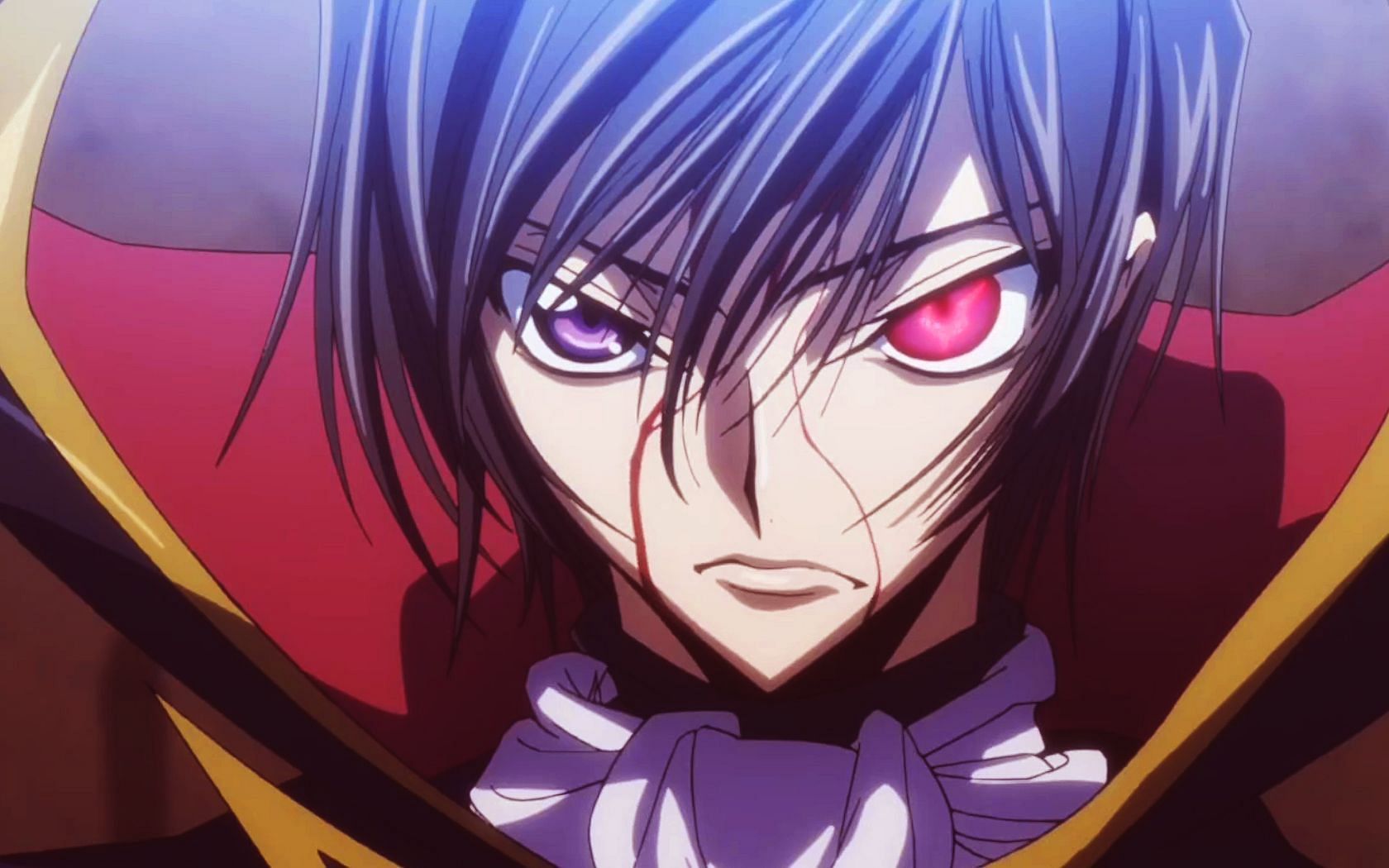Lelouch as he appears in the &#039;Code Geass&#039; anime (Image via Sunrise)