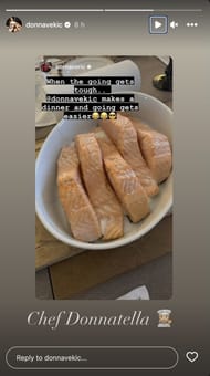 Donna Vekic's Instagram story