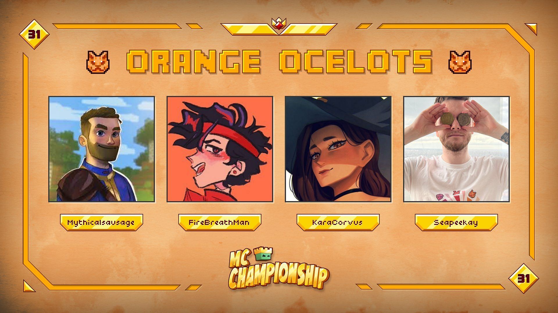 The Orange Ocelots for MCC 31 (Image via Nox Crew)