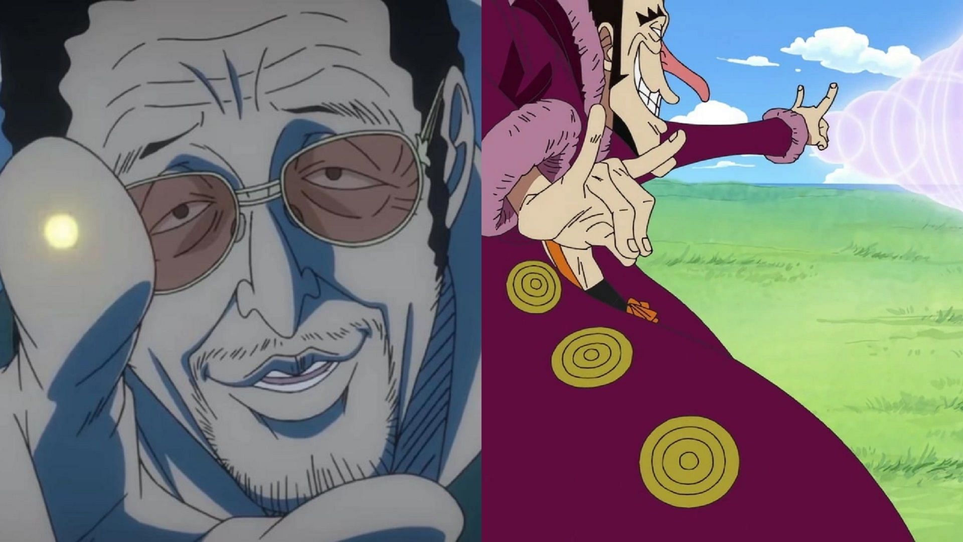 Kizaru and Foxy using their Devil Fruits as seen in One Piece (Image via Toei Animation, One Piece)