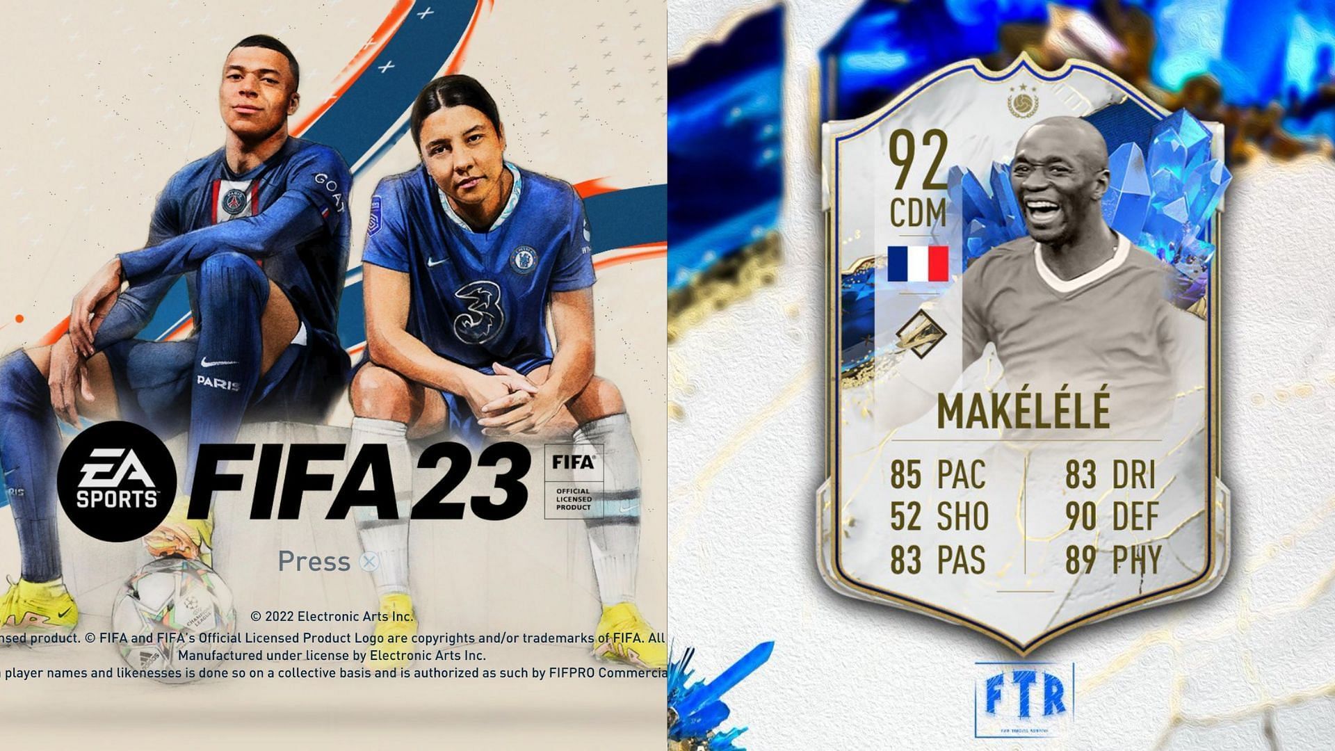 FIFA 23 leak Claude Mak&eacute;l&eacute;l&eacute; as a Icon SBC (image via EA Sports)