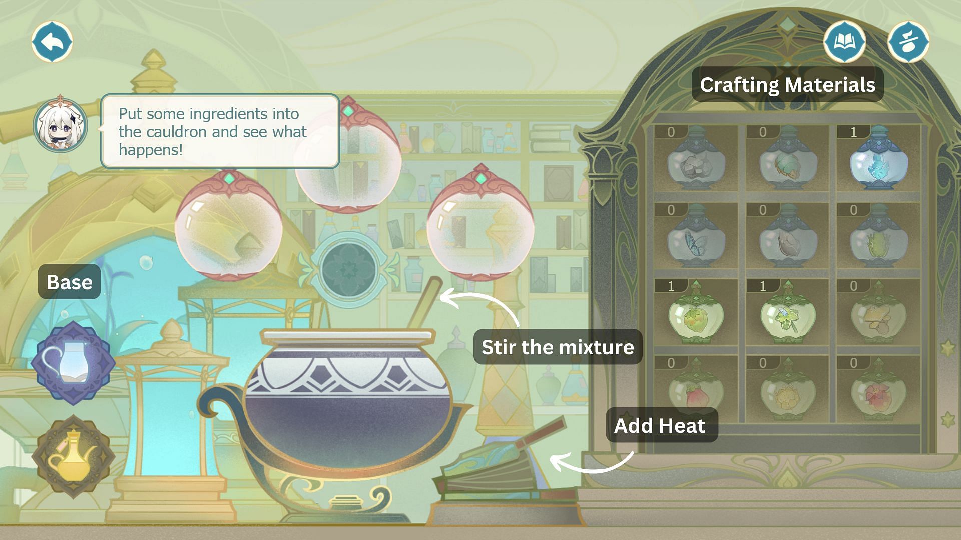 Complete tutorial to start crafting more potions (Image via HoYoverse)