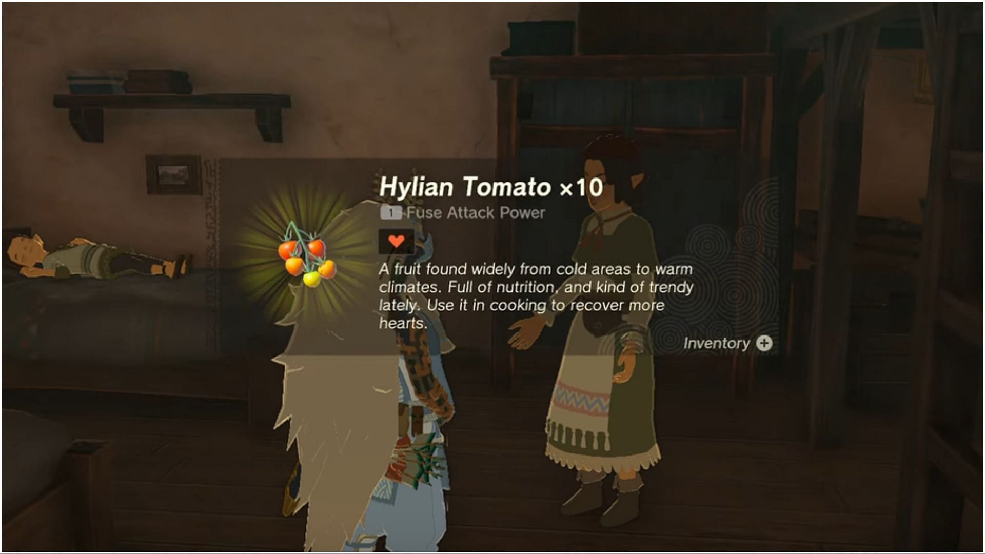 You will be rewarded with 10 Hylian Tomatoes (Image via The Legend of Zelda Tears of the Kingdom)