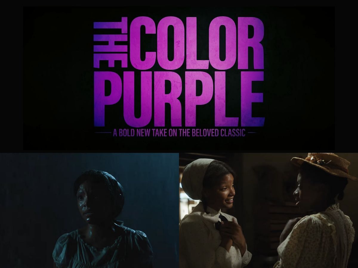 Screenshots of The Color Purple trailer. (Photos via YouTube/Warner Bros Pictures/Sportskeeda)
