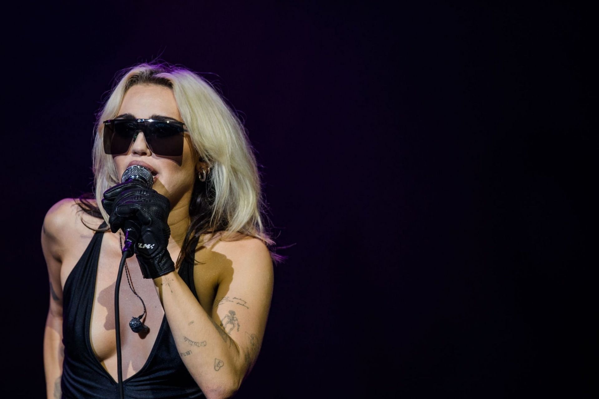 Miley Cyrus at  stage during day two of Lollapalooza Brazil Music Festival at Interlagos Racetrack on March 26, 2022 in Sao Paulo, Brazil. (Image via Getty Images)