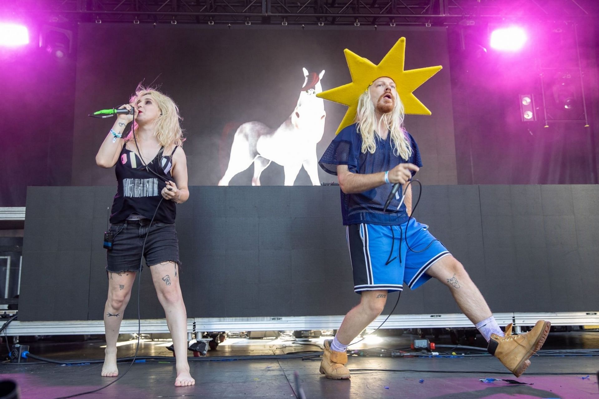 100 Gecs perform onstage during the Capitol Hill Block Party on July 24, 2022 in Seattle, Washington.(Image via Getty Images)