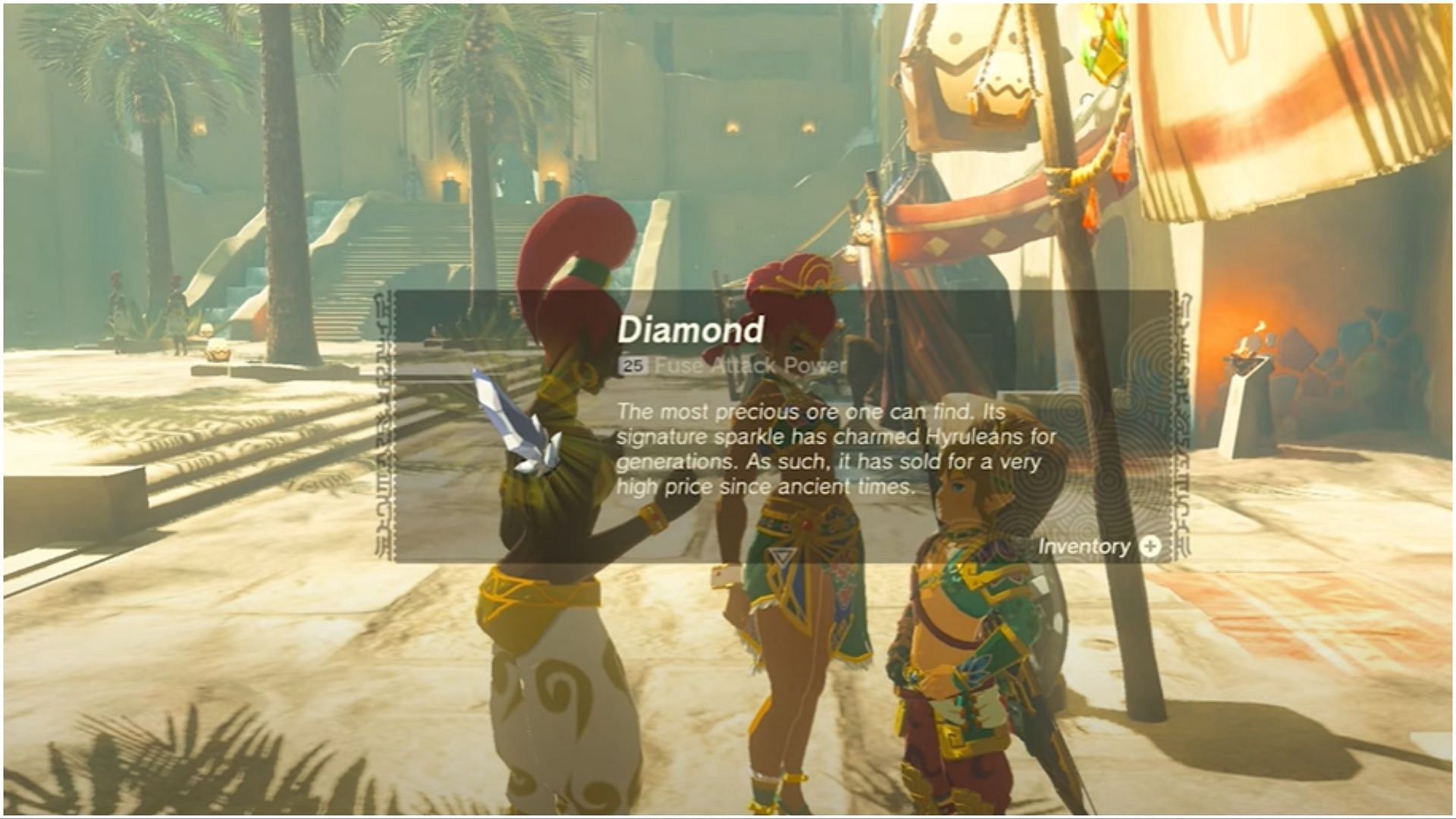 You will be rewarded with a precious Diamond (Image via The Legend of Zelda Tears of the Kingdom)