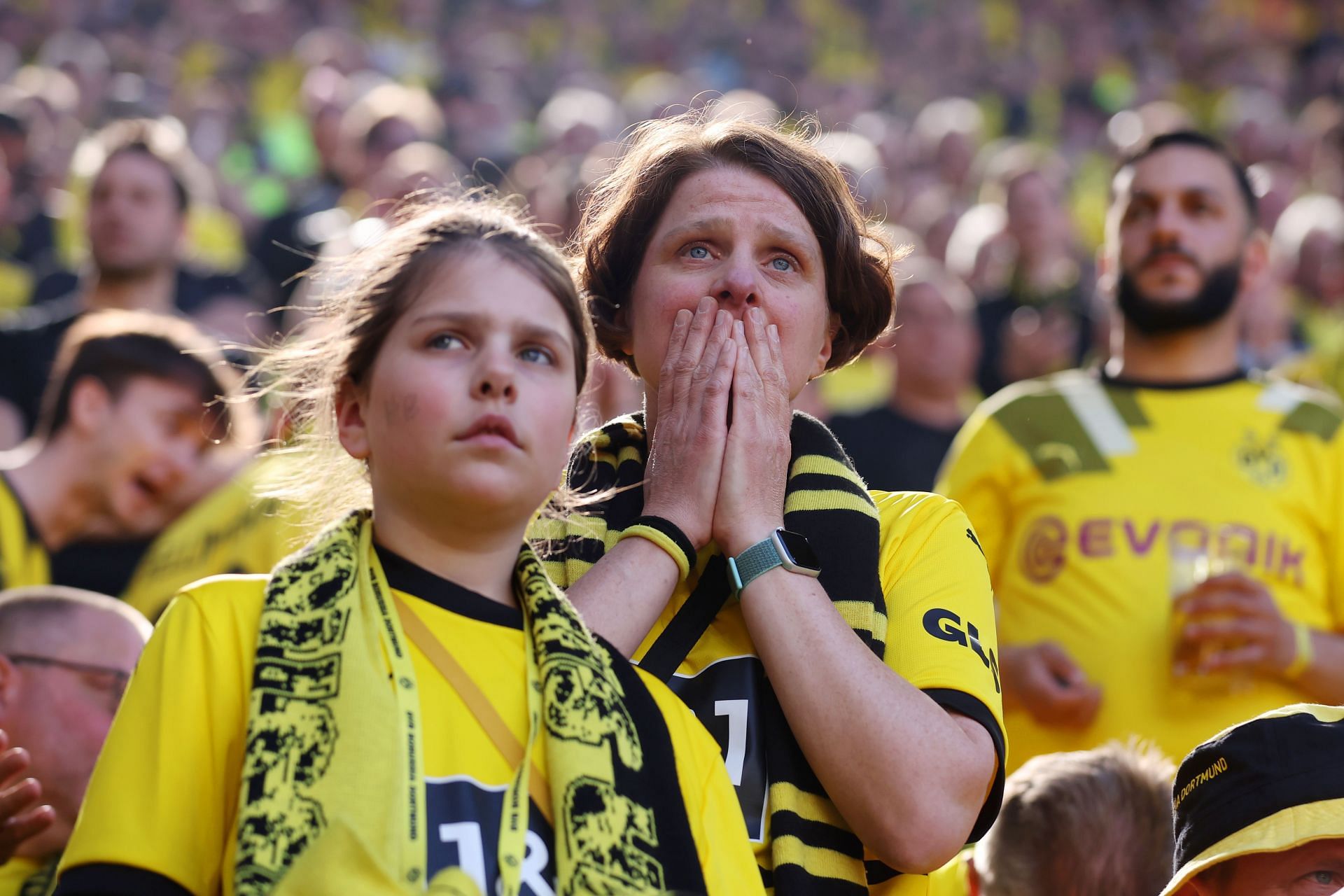 Borussia Dortmund fans in shock after their team failed to win against Mainz