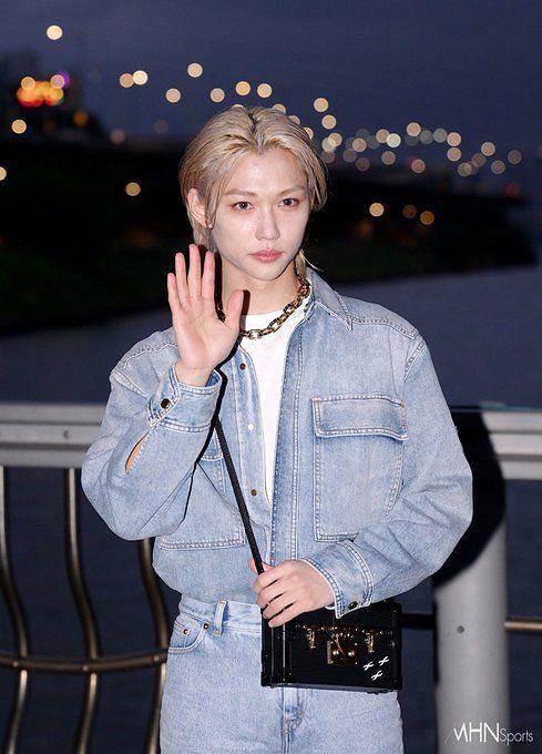 Felix of Stray Kids dressed in Louis Vuitton at the MTV VMAs 2023