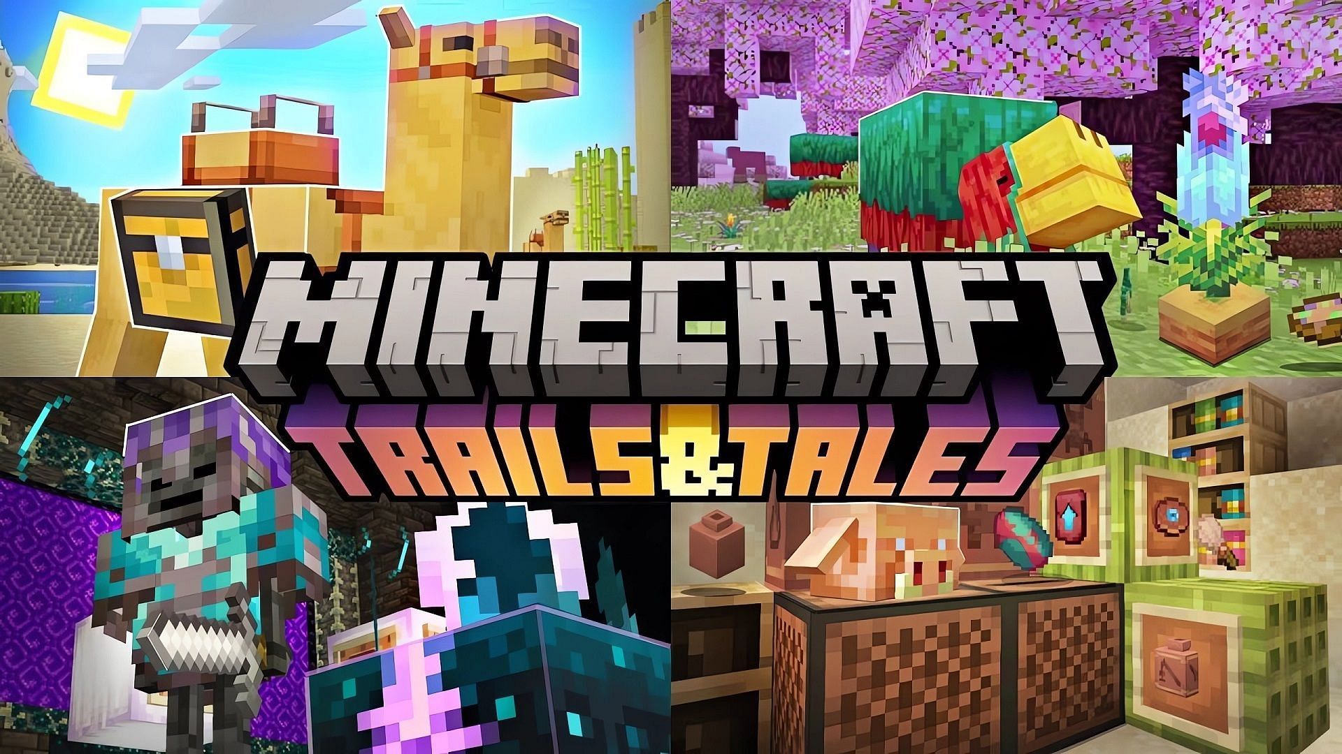 Minecraft 1.20 is also known as the Trails &amp; Tales update (Image via Minuthu/YouTube)