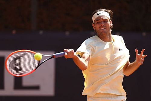 Taylor Fritz in action at the Italian Open