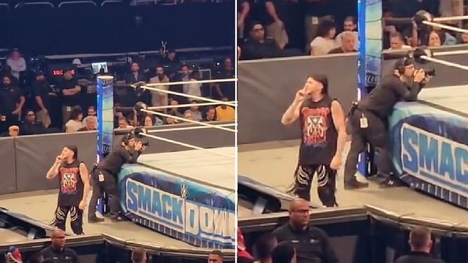 WWE SmackDown ऑफ एयर होने के बाद 26 साल के Superstar ने फैंस से लिया पंगा, चुप रहने का इशारा कर मचाया धमाल?