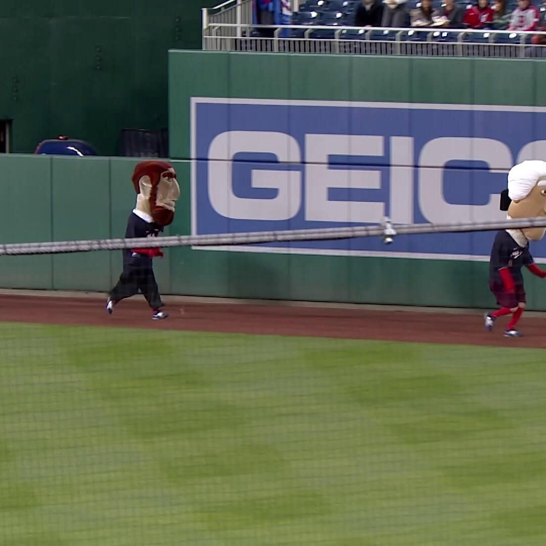 MLB fans enjoy the Washington Nationals President's Race as Orange