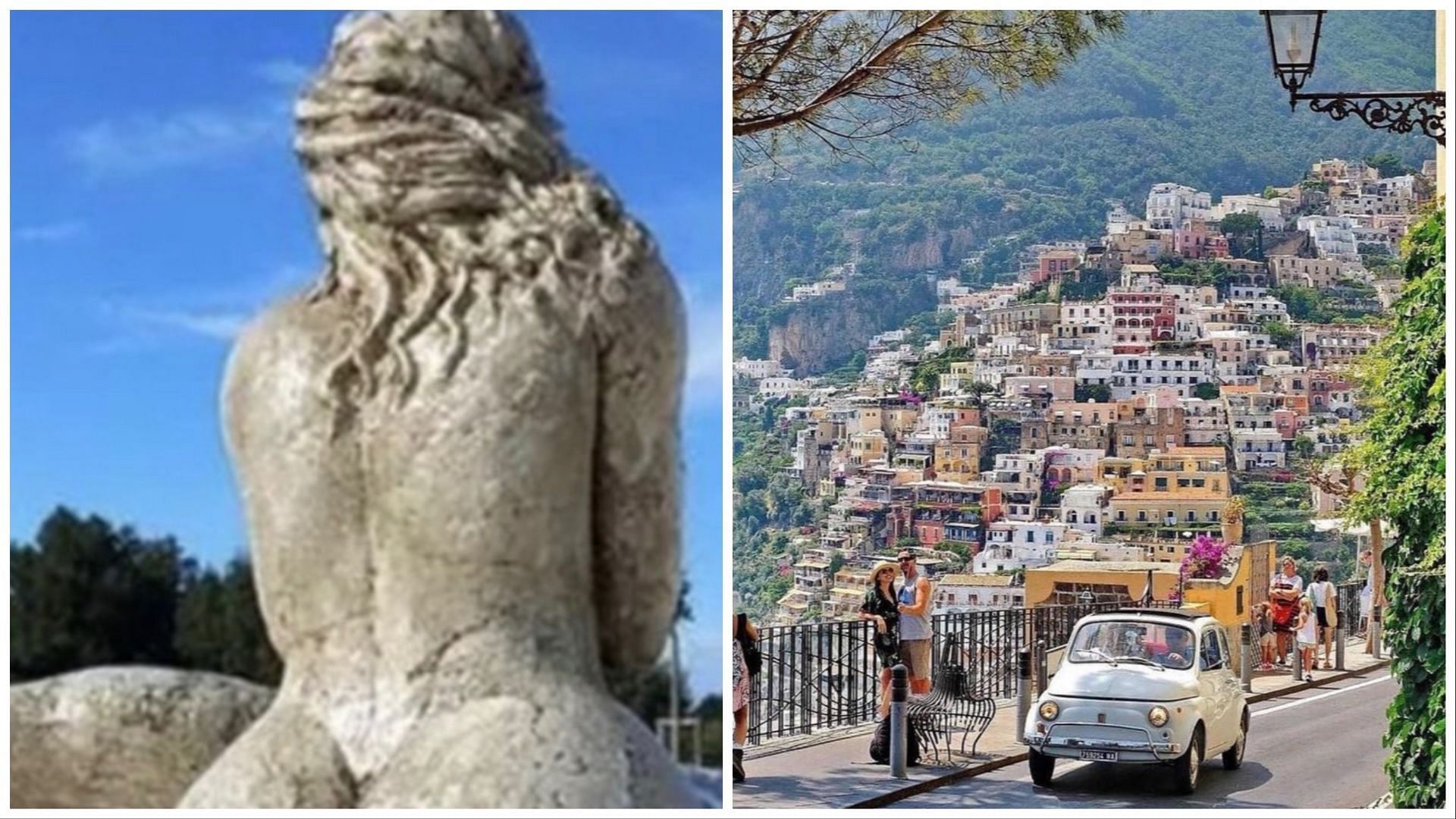 The &quot;curvy&quot; mermaid statue in Italy has been gaining popularity due to its voluptuous figure (Image via Twitter/ xxNinTwinDoxx &amp; Exulansista)