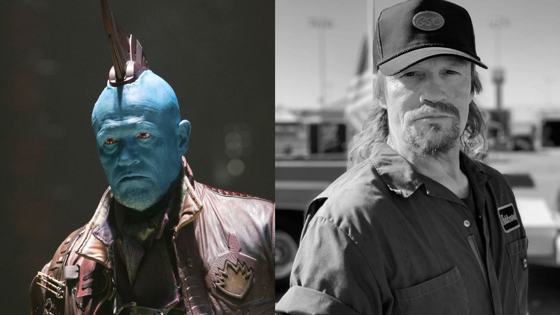 Michael Rooker played Yondu in the MCU and played Buddy in Fast &amp; Furious 9 (Images via Universal/Marvel)