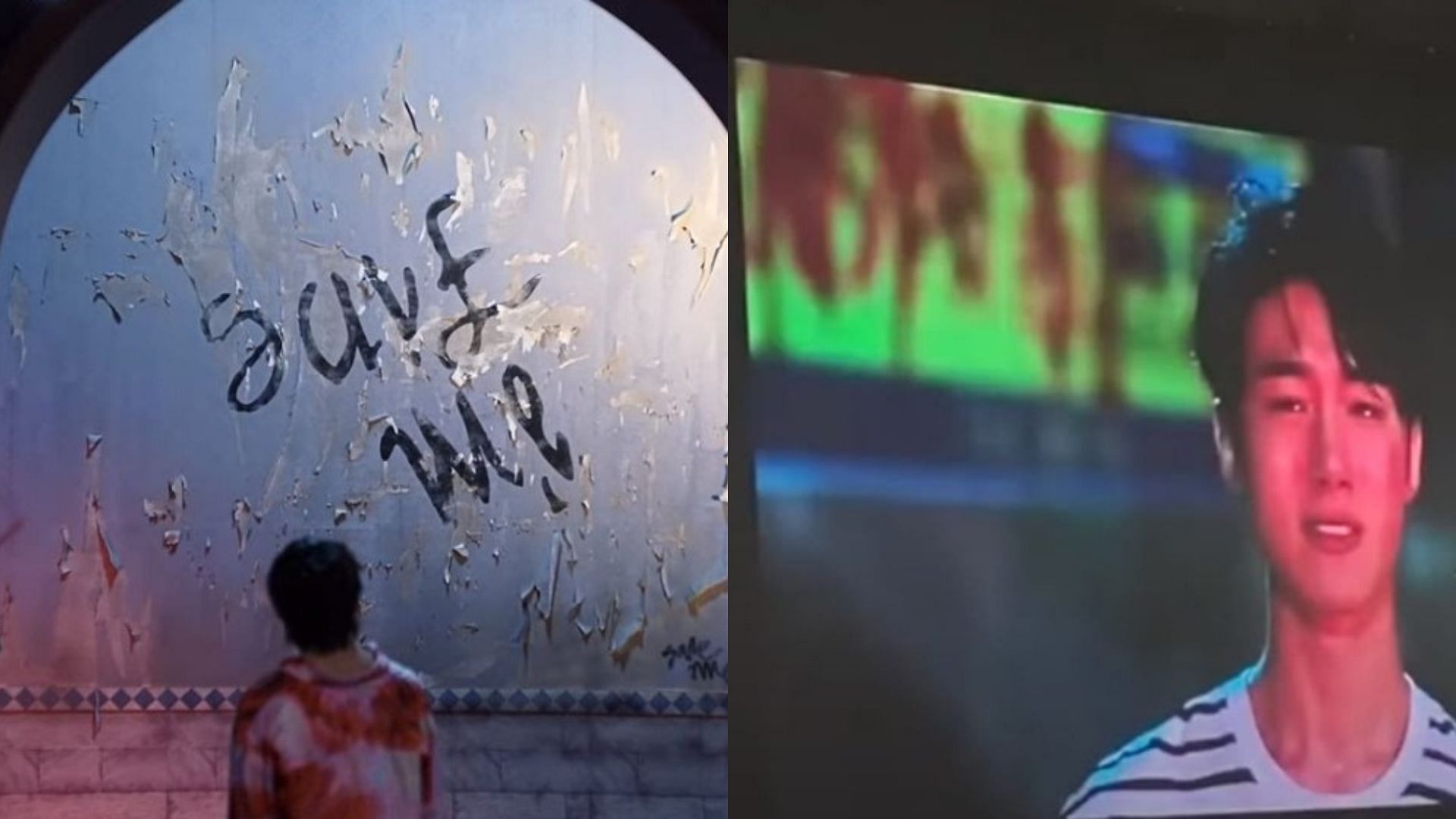 Shot from YOUTH&#039;s trailer and Fake Love music video (Image via Twitter/@mapoftheby_twt)