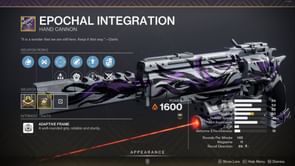 Destiny 2 Epochal Integration Legendary guide: How to get, perks, and more