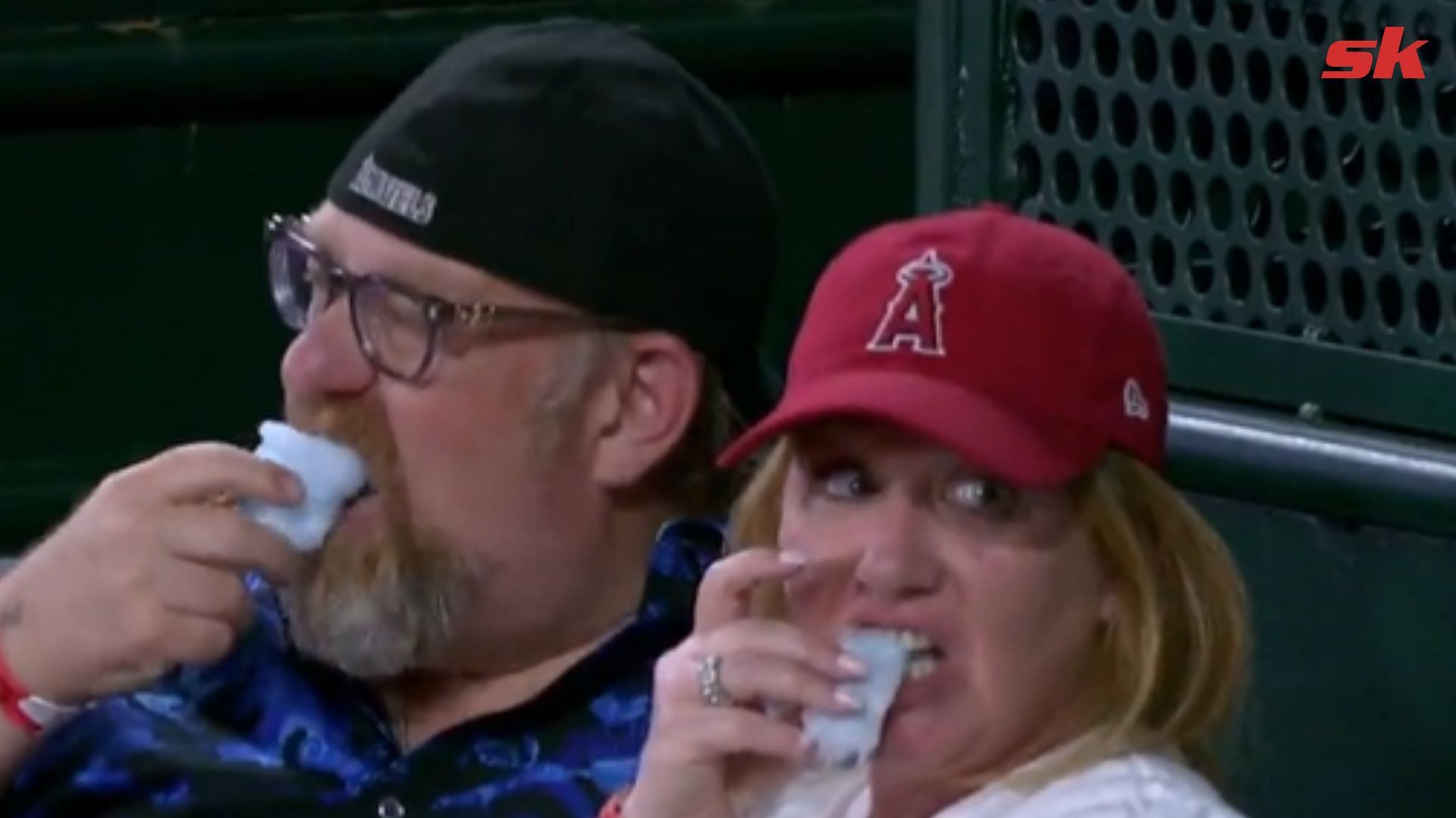 MLB fans annoyed by broadcaster continuing to show couple eating cotton ...