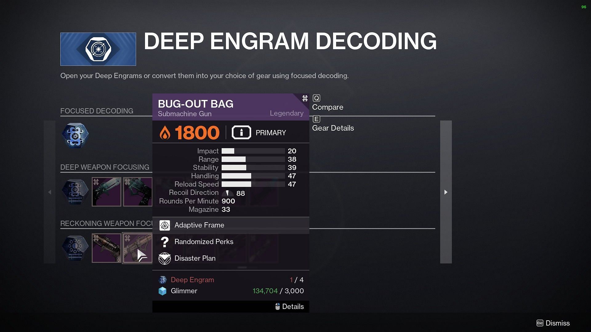 Deep Engram focusing (Image via Destiny 2)