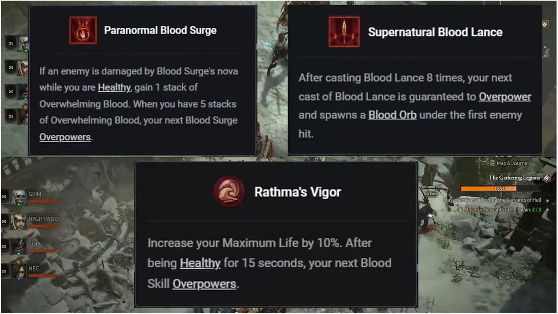 Druids, Necromancers, and Barbarians have the ability to guarantee Overpower effects (Image via Diablo 4)