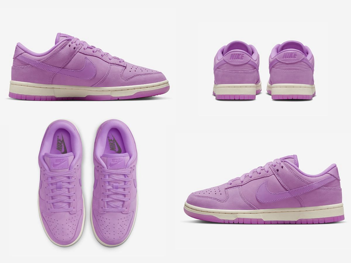 The upcoming Dunk Low &quot;Rush Fuchsia&quot; sneakers will be released in women&#039;s sizes exclusively (Image via Sportskeeda)