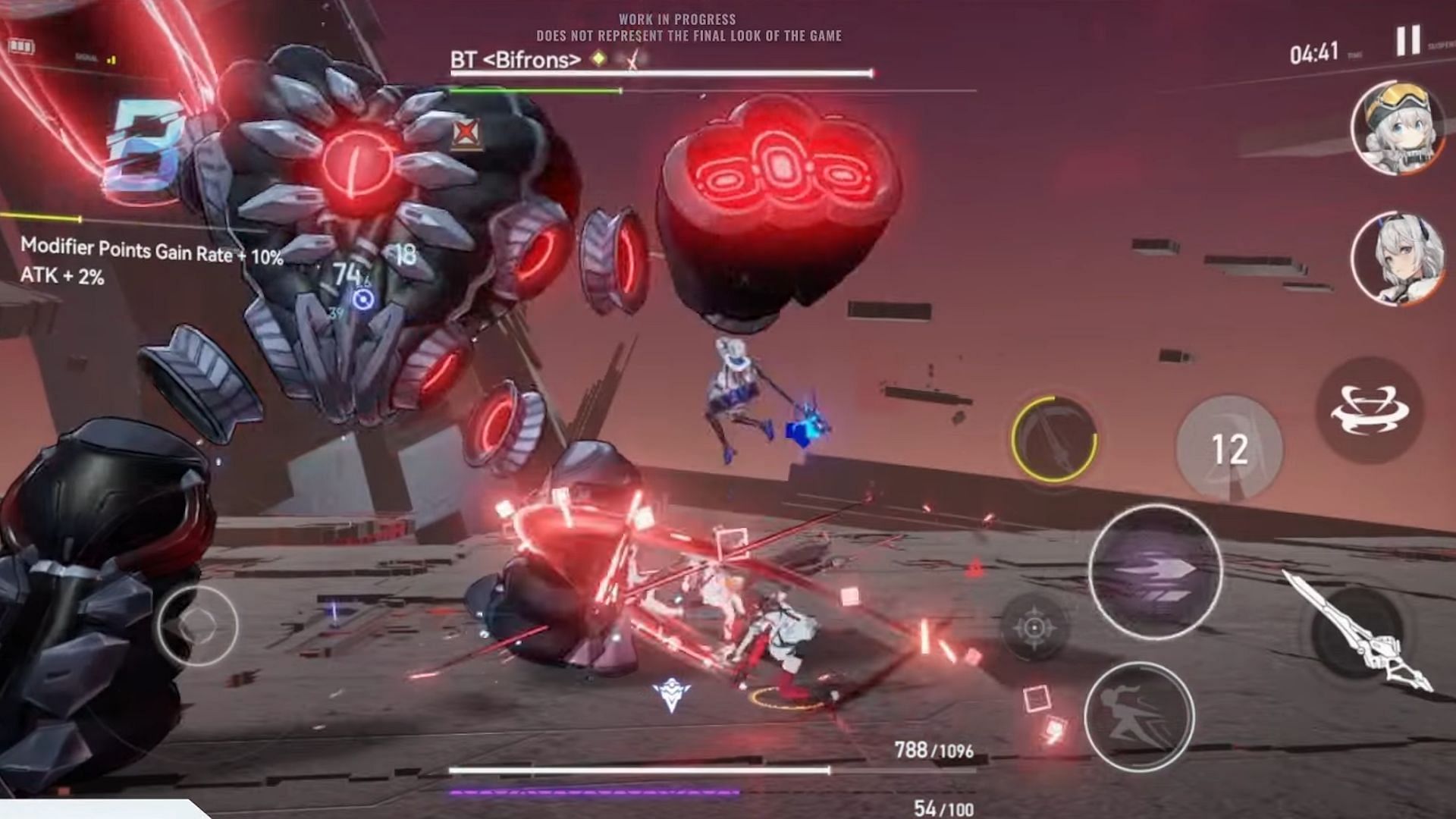 A screenshot of in-game combat (Image via Yostar Games)