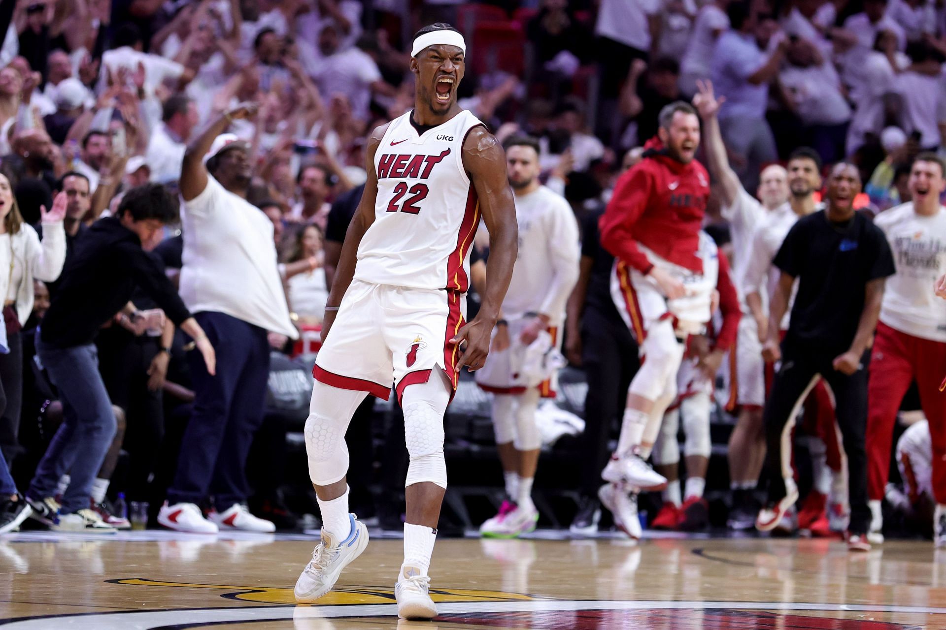 Jimmy Butler playing tonight would mean a lot to the Miami Heat (Image via Getty Images)