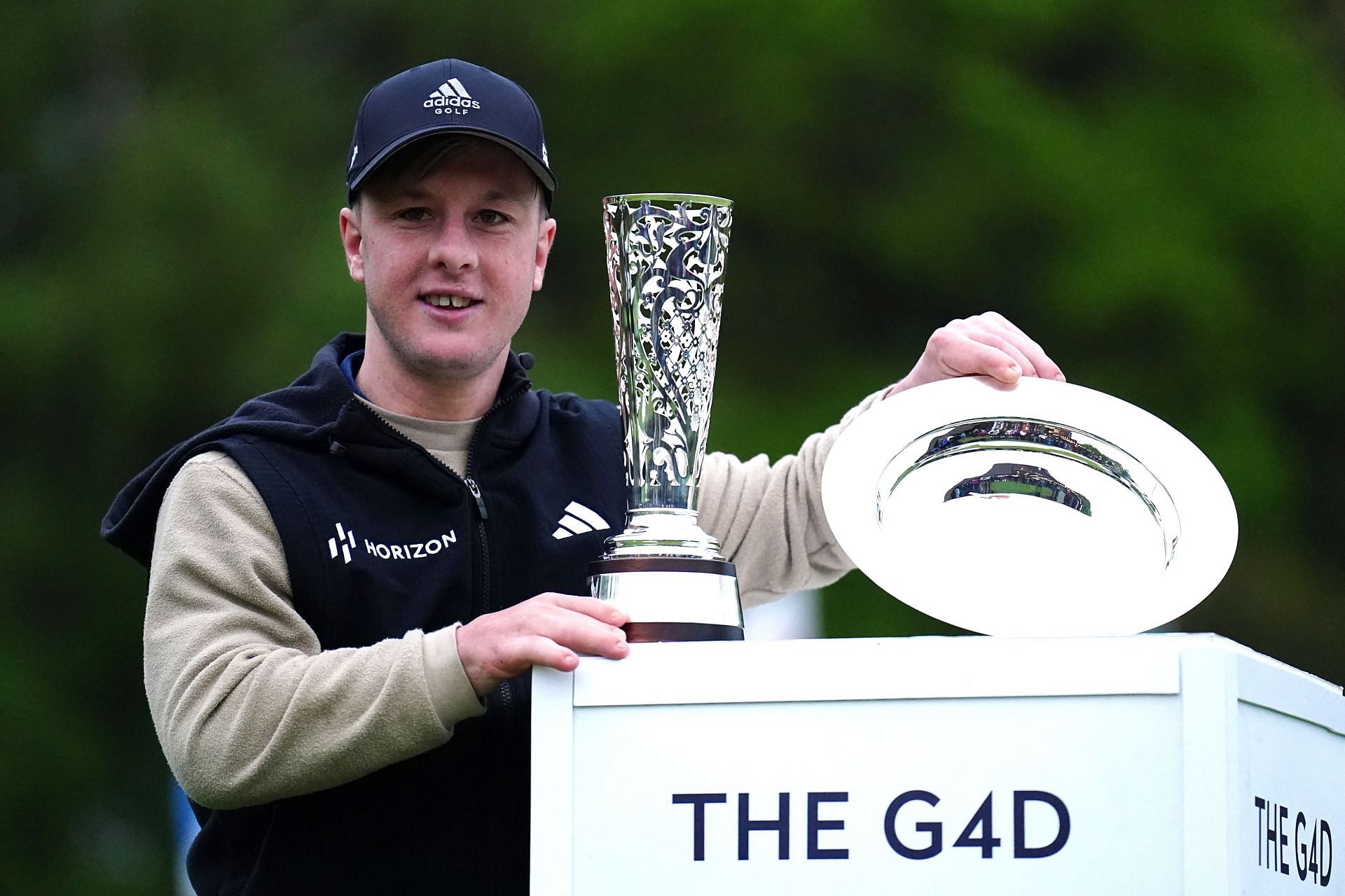 Brendan Lawlor posed with G4D Open trophy (Image via Zac Goodwin/PA) (PA Wire)