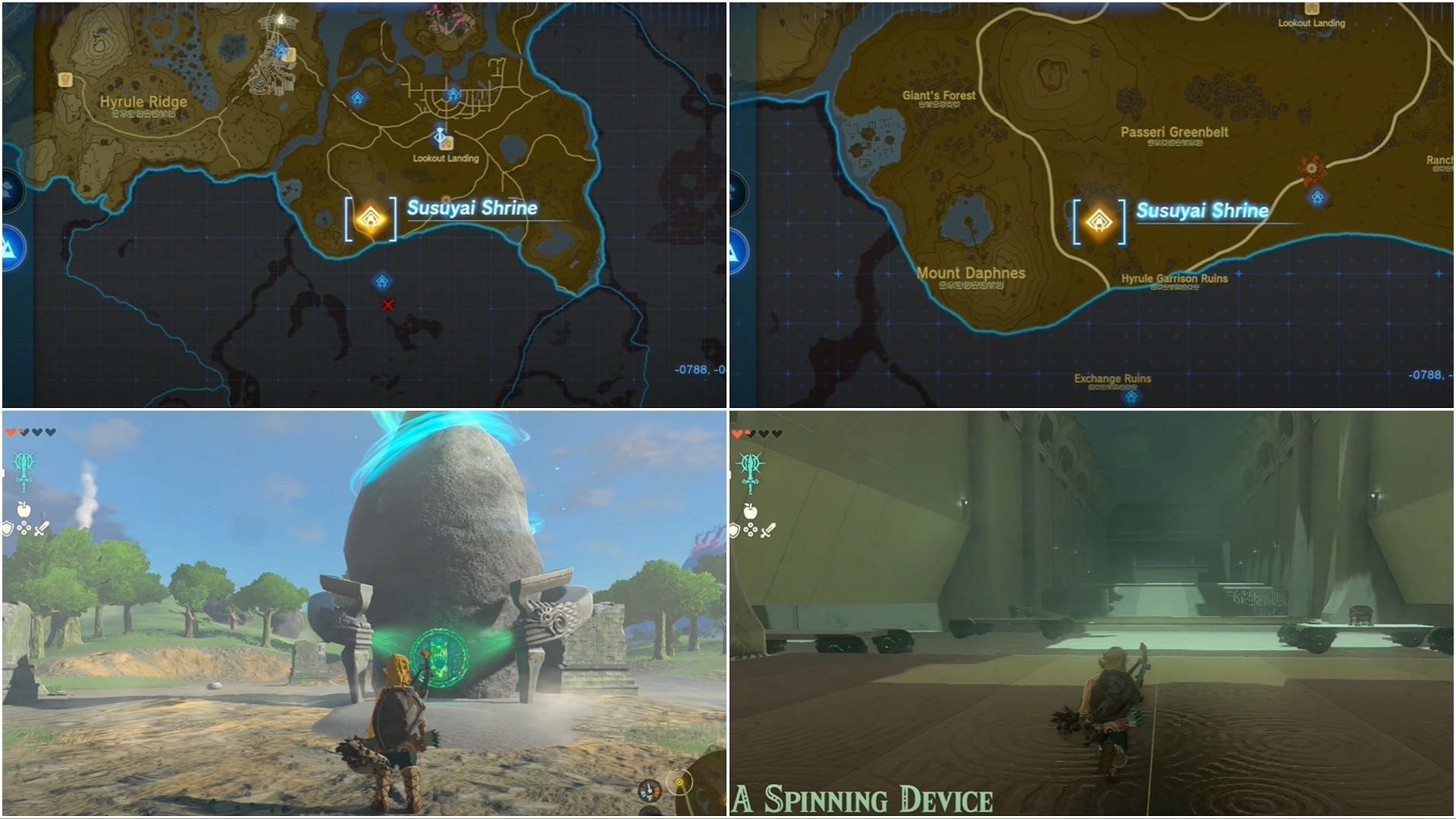 The location and the challenge of the Shrine (Image via Nintendo)