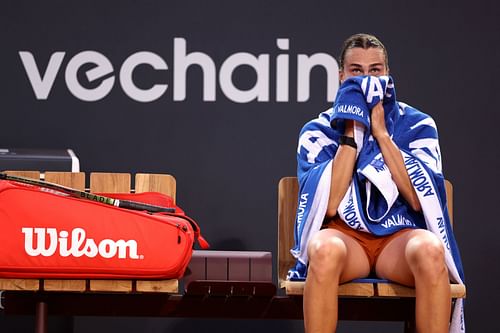 Aryna Sabalenka pictured at the Internazionali BNL D'Italia 2023 - Day Four.