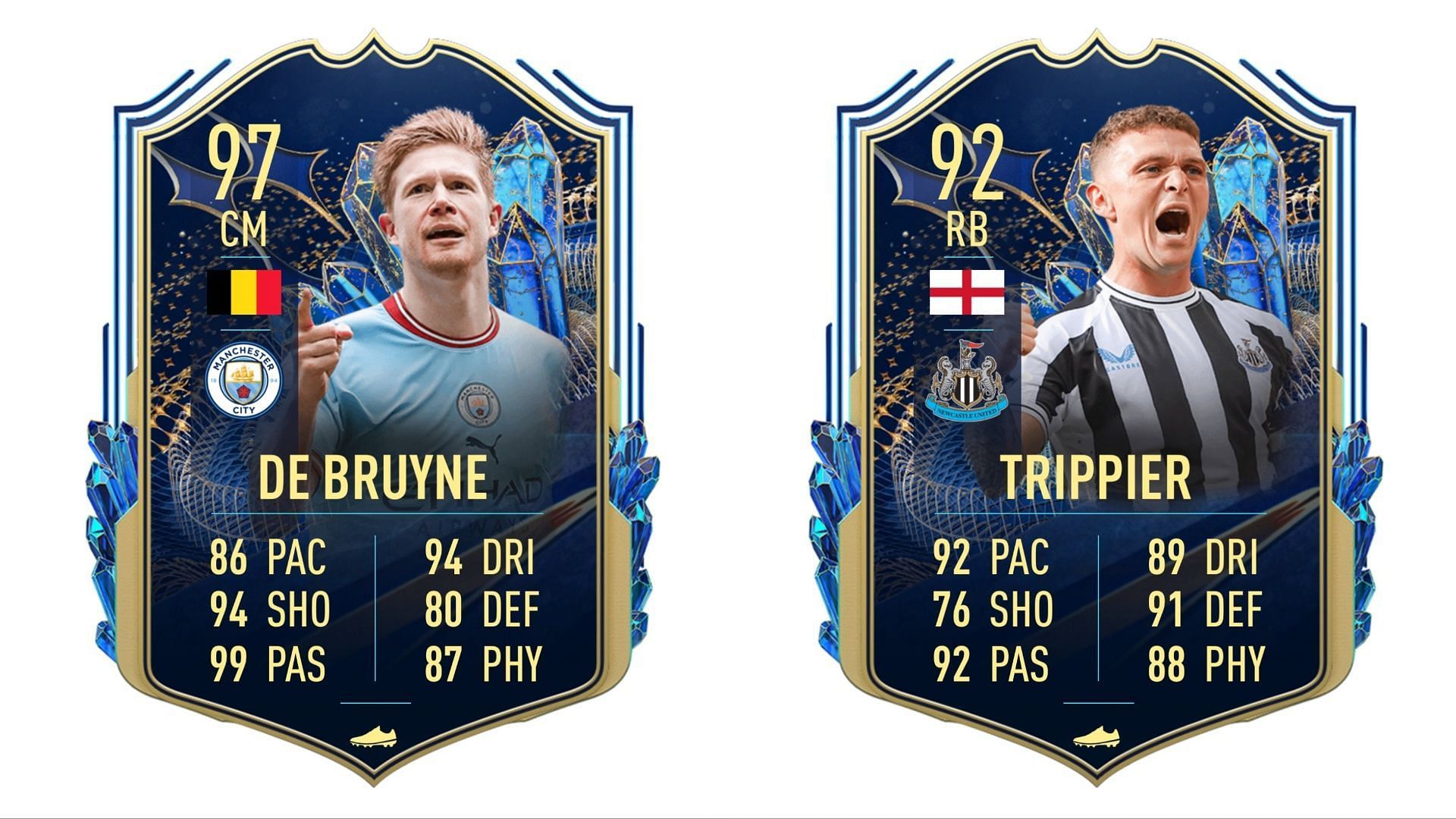 TOTS KDB and Trippier have been leaked (Images via Twitter/FIFA23Leaked_)