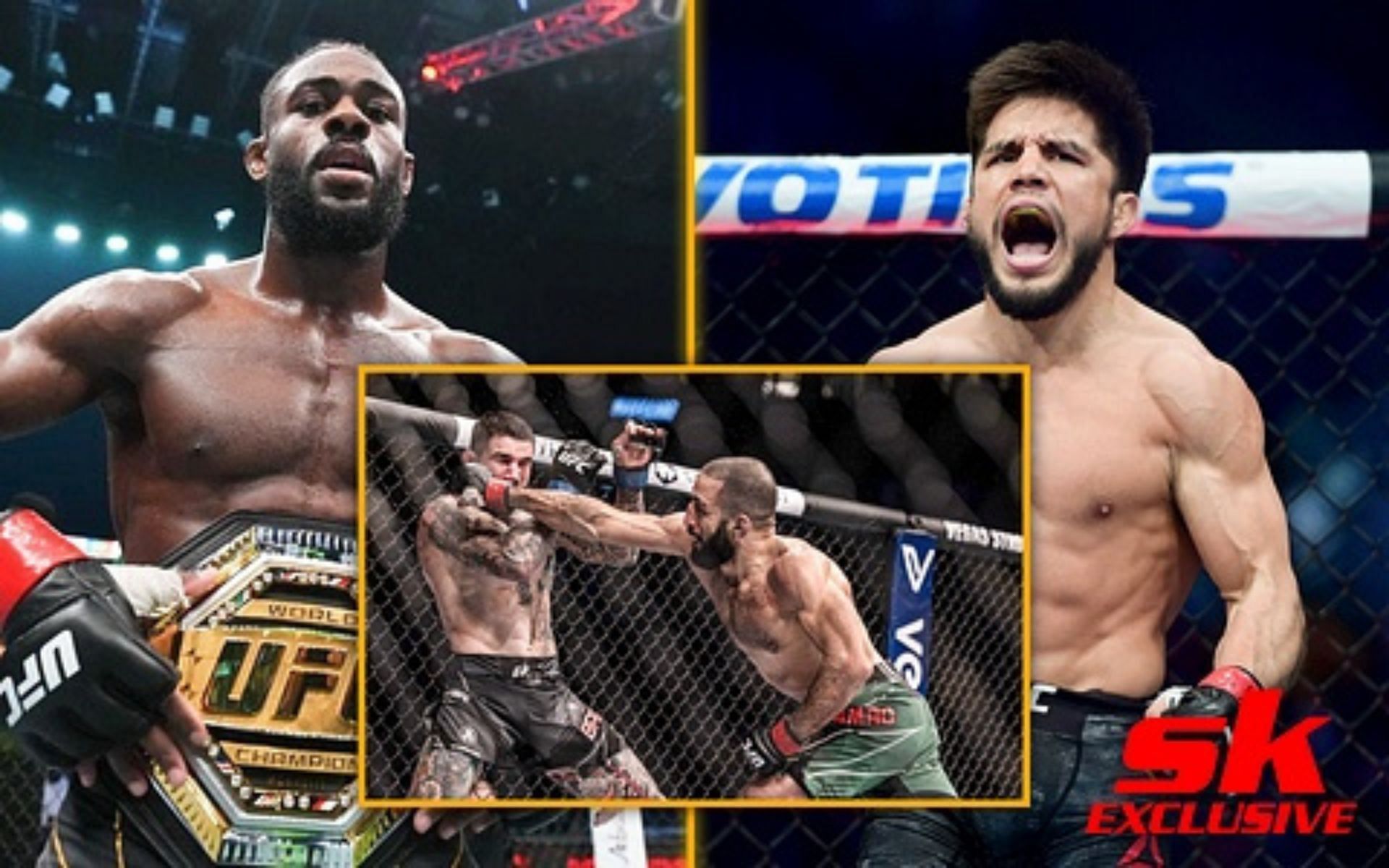 Aljamain Sterling, Belal Muhammad and Henry Cejudo [Image Credit: http://instagram.com/funkmastermma, Getty Images and http://twitter.com/ULTfightFANS]