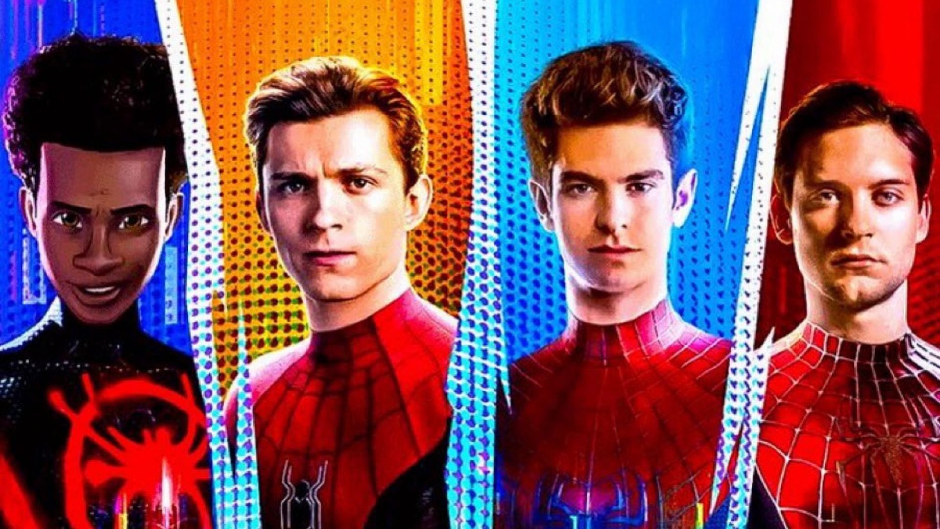 Sony Pictures proudly presents a vibrant, new poster featuring the key protagonists from the Spider-Verse (Image via Sony)