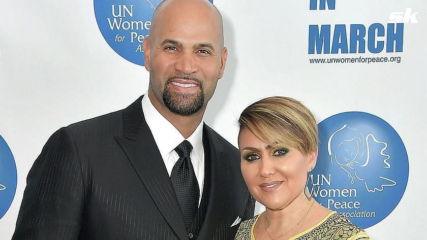 Dominican-American professional baseball first baseman and designated hitter for the St. Louis Cardinals, Albert Pujols with his ex-wife Deidre Pujols.