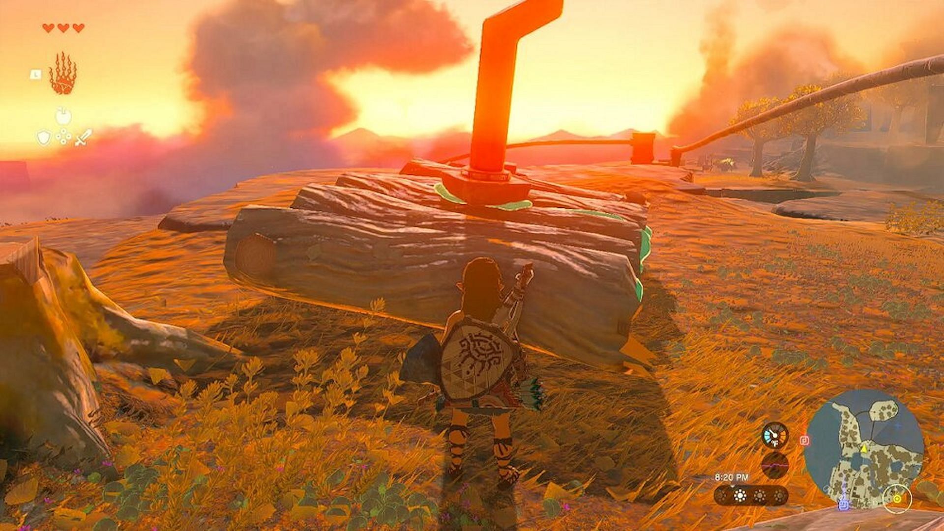 Create a raft-like structure and attach a hook (Image via Nintendo)