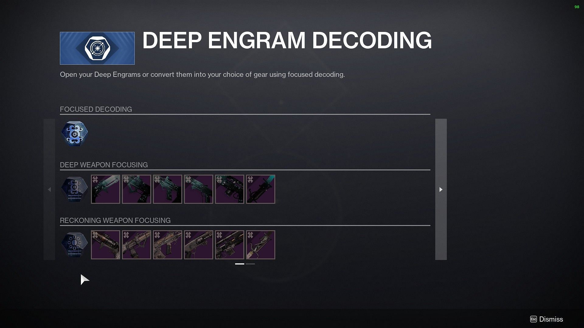 Destiny 2 Reckoning weapon focusing (Image via Bungie)