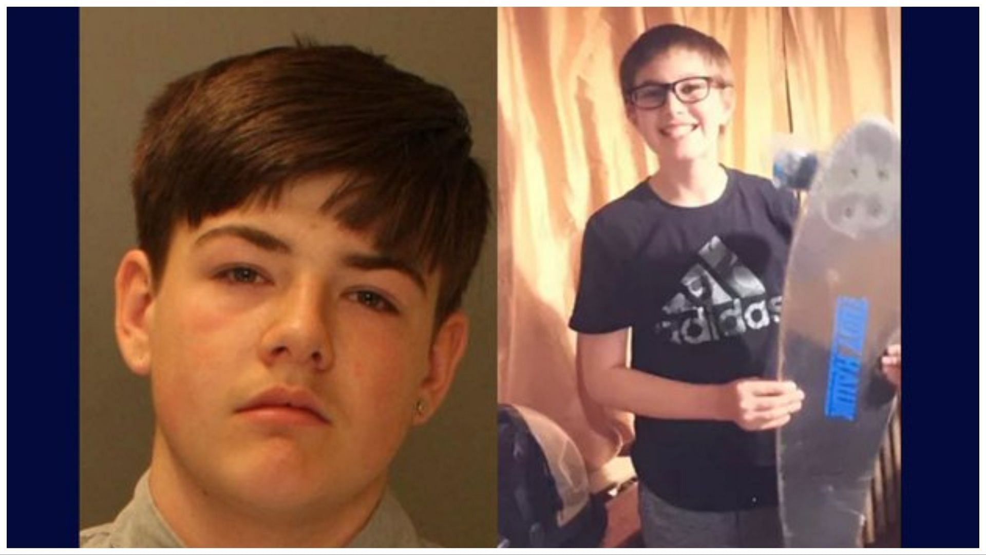 Nolan Grove (left) allegedly killed 12-year-old Kain Heiland (left), (Image via @ChasingPaper89/Twitter)