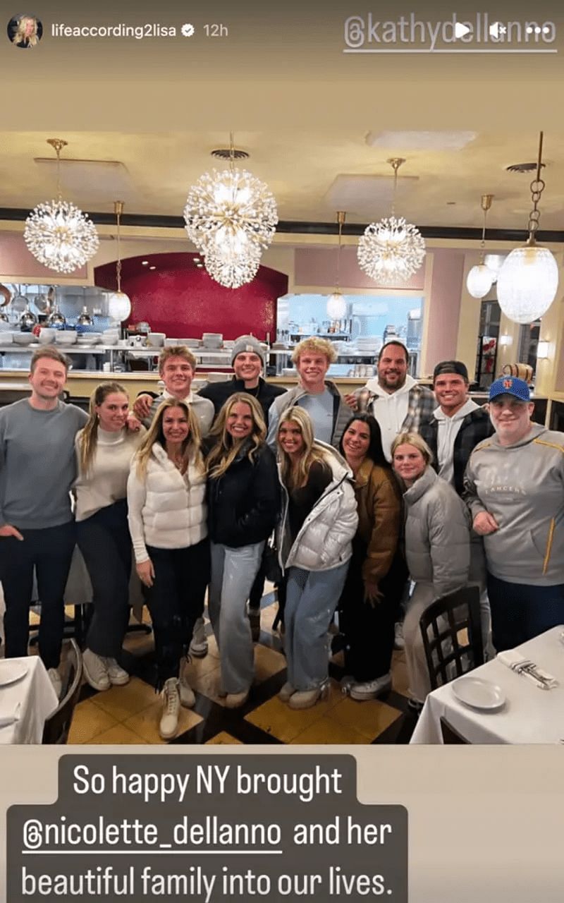 Zach Wilson and his family spent time with his rumored girlfriend, Nicolette Dellanno, and her family last Christmas. (Image credit: instagram.com/lifeaccording2lisa)