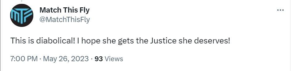 A comment reacting to the news (Image via Twitter/ @MAtchThisFLy)