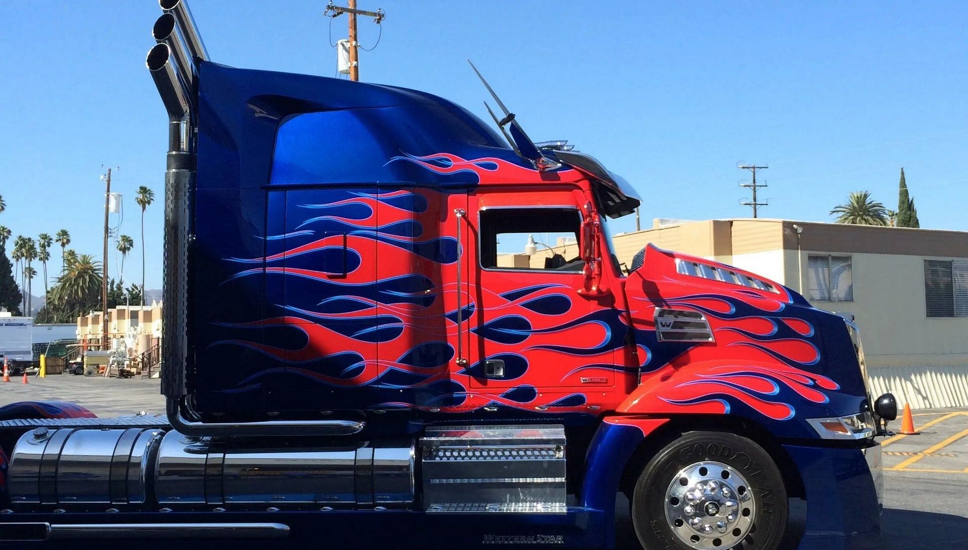 The Optimus Prime truck (Image via Paramount)