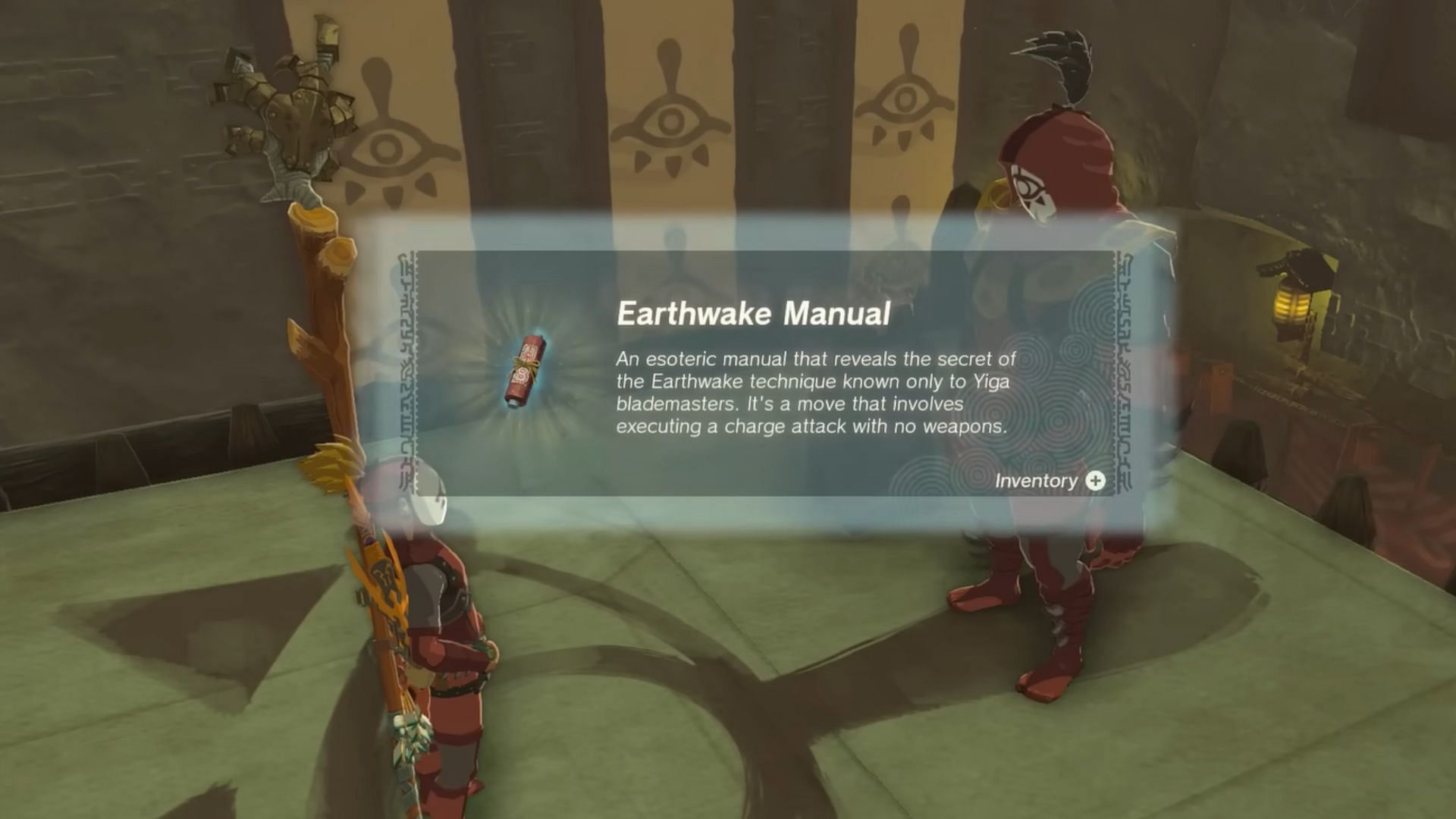 The Earthwake Manual in The Legend of Zelda Tears of the Kingdom (Image via Nintendo)