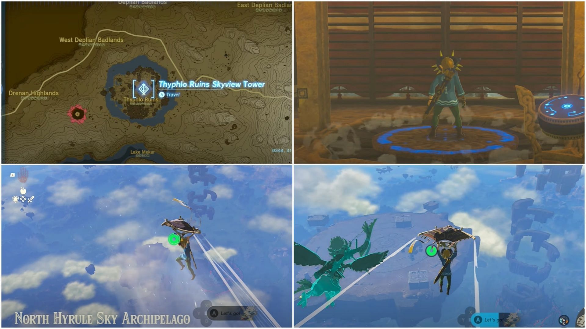 Utilize your paraglider to advance (Image via The Legend of Zelda Tears of the Kingdom)