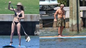 In Photos: Gisele Bundchen spotted wakeboarding in black swimsuit with jiu-jitsu instructor Joaquim Valante