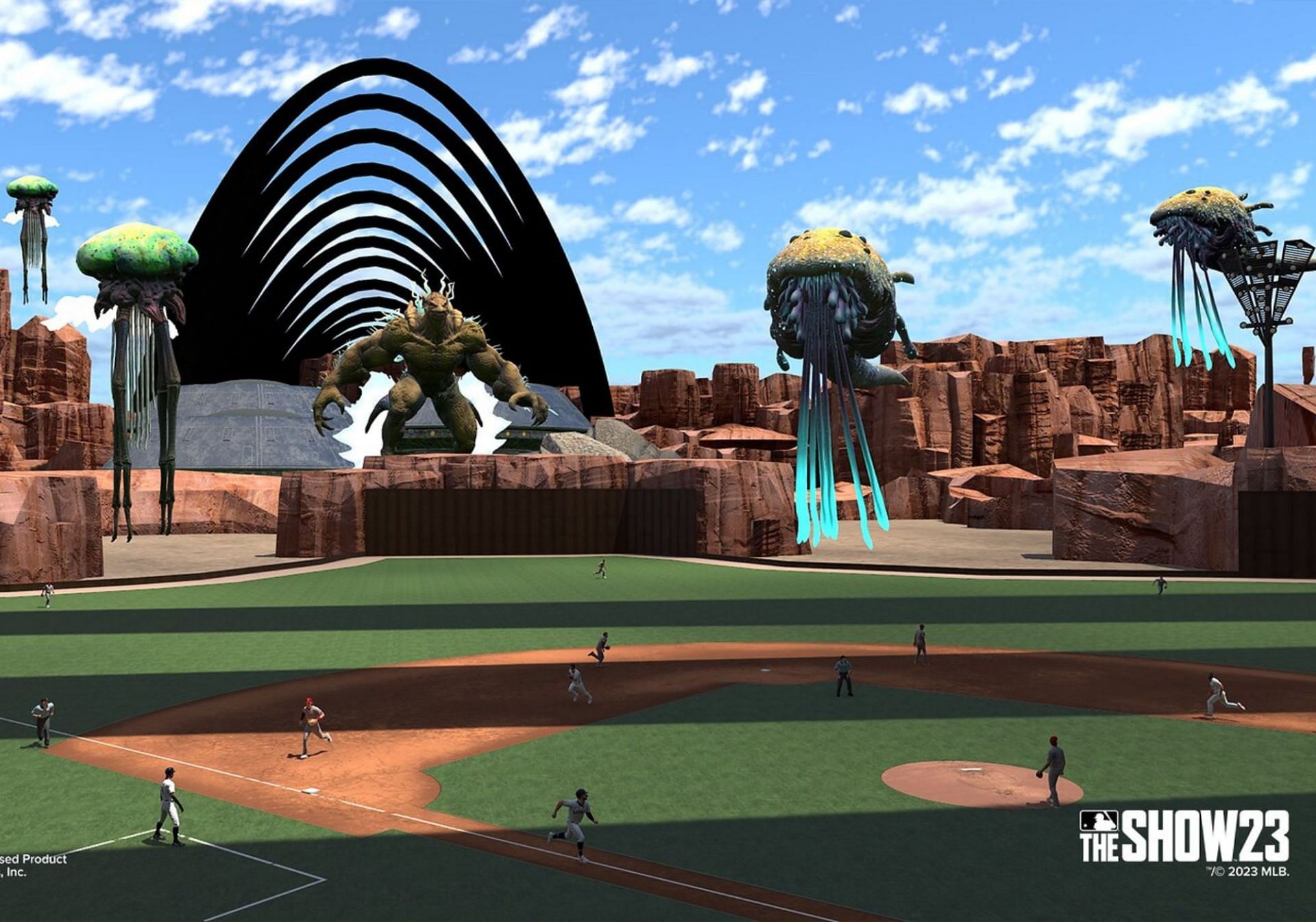 Kaiju Cards in MLB The Show 23 Stadium Creator mode