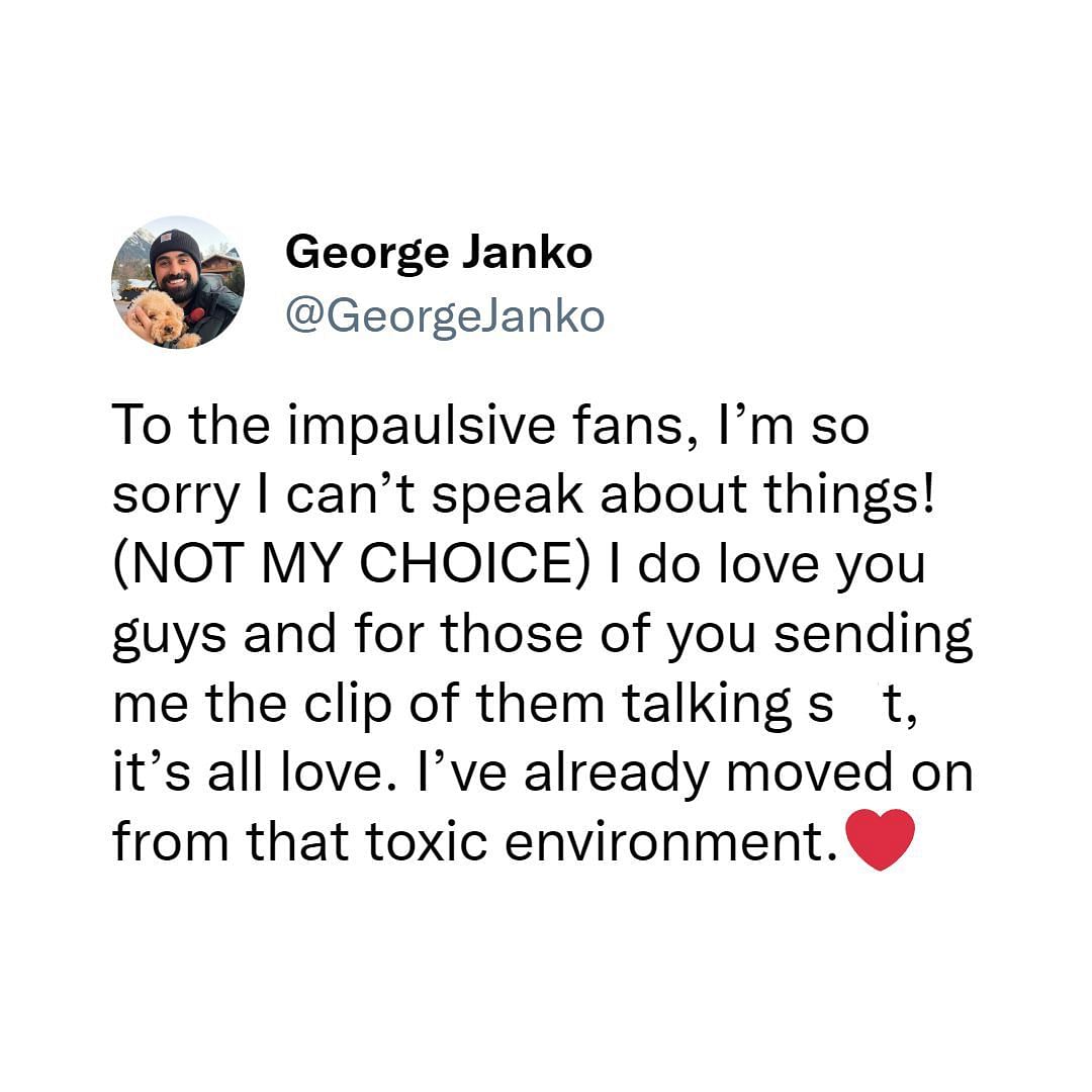 George calls out his former Podcast (Image via Twitter)